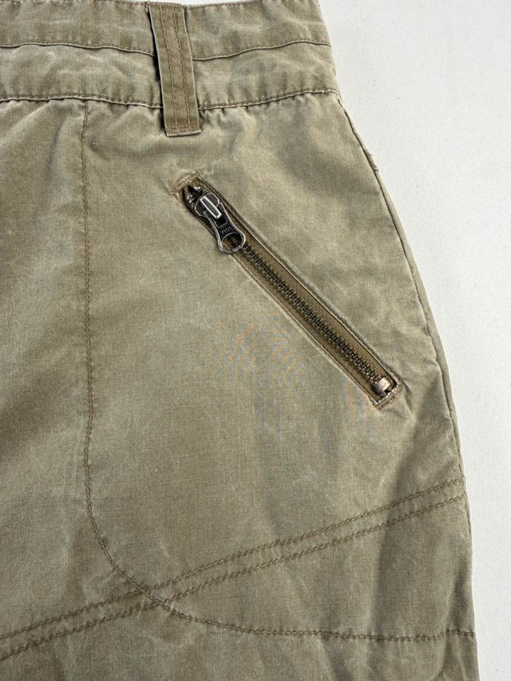 Columbia Olive Utility Pencil Skirt with Zip Pockets - Picture 3 of 6
